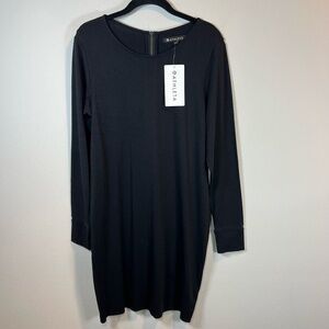 Athleta Women's Weekday Industry Dress Black Wool Blend Athleisure Office Medium